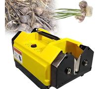 YANGYMM Coupe-Ail éLectrique, Coupe-Queue à Double TêTe, Coupe-Barbe et Racines, pour Ail de Jardin, Oignon, Ail Simple, Machine à Enlever Les Queues D'Ail, Barbe CoupéE et Racines
