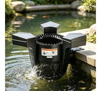 YANGYMM ÉCumeur Flottant à Aspiration, ÉCumeur de Bassin Flottant avec Pompe, Nettoyage Efficace de la Surface de l'eau et Aspiration, Options de Puissance, IdéAl pour L'Entretien du Jardin 43W
