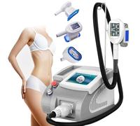 YANGYMM ÉLectrique Geler Minceur Machine Cryolipolyse avec 3 PoignéEs, Gel des Graisses Corporelles pour Mise Forme Corps, Masseur D'éLimination Cellulite, éQuipement Beauté pour Perte Poids Corporel