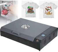 YANGYMM Imprimante DTF Portable A3 Double Chauffage, 930W TempéRature RéGlable de 0 à 20 °C, Affichage NuméRique de 1 à 999 °C, Impression par Transfert Thermique pour VêTements