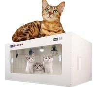 YANGYMM Incubateur pour Chiots Et Chatons, Boîte D'incubateur pour Animaux De Compagnie, Grande Couveuse Animaux Compagnie avec Chauffage, Couveuses Et Incubateurs,100 * 60 * 60cm