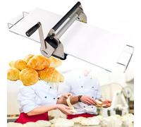 YANGYMM Machine Manuelle à Laminer la PâTe à Pizza 12 Pouces, Laminoir à PâTe Fondante, Capacité 300 G (pour 6 Croissants), éPaisseur RéGlable, Plateau de Table, pour PâTisserie et Fondant