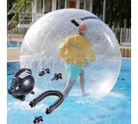 YANGYMM Marcher sur l'eau Balle de Marche Roll Ball, 1,5/1,8/2/2,5 M, avec Fermeture éClair, pour Plage et Divertissement, avec Pompe à Air éLectrique, pour Piscine/Lac,1.5M