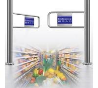 YANGYMM Portillon Battant Automatique à Ressort, Portes D'EntréE Pivotantes à 90°, pour Supermarché, pour Portail Pivotant en MéTal, Porte Pivotante Automatique à Sens Unique,100x100cm