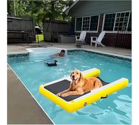YANGYMM Rampe Gonflable pour Chien, Rampe de Piscine pour Grands Chiens, Rampes Bateau AntidéRapantes Eva, Rampes Ponton pour Piscines, Bateaux Quais,Yellow-120X90X10cm