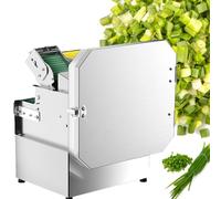 YANGYMM Trancheuse à LéGumes Professionnelle, Trancheuse éLectrique pour Oignons Nouveaux, éPaisseur de Tranche RéGlable de 1,3 à 35 Mm, 150 Kg/Heure, pour Ail, Gingembre, Piment, Pommes de Terre