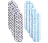 YANGYUQI Lot de 8 housses de rechange en microfibre pour balai Vileda H2PrO - Lavables et réutilisables - Élimine la saleté tenace - Pour tous les sols durs (4 polyvalents + 4 puissances)