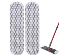 YANGYUQI Vileda H2PrO Lot de 2 housses de rechange en microfibre pour balai à franges Vileda H2PrO Flat Mop pour tous les sols durs, lavables et réutilisables (élimine la saleté tenace)