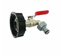 YANHAO Adaptateur de Réservoir de Vidange Adaptateur de réservoir Fer Laiton Tap Ton Tonne Jardin Jardin Connecteurs d'eau Remplacement de l'eau Cube de Remplacement Valve de Remplacement