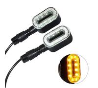 YANHAO Clignotant Moto Ampoule,Indicateurs de Moto 1 paire de feux arrière de vélo électrique 36 V-72 V, clignotants, feux arrière, klaxon, voyant d'avertissement de nuit, clignotants