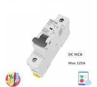 YANHAO Disjoncteur 10a,Contacteur 220v Disjoncteur Miniature DC MCB 80A 100A 125A 6KA 1P 250VDC for Rail DIN GYM9-125(100A)