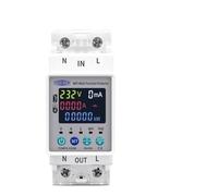 YANHAO Disjoncteur 10a,Contacteur 220v Interrupteur Wi-FI Smart Life 2P 63A 110V 220V, disjoncteur avec Mesure de kWh et minuterie, avec Protection Contre Les fuites et la Tension(WiFi TOMPD-63SW)