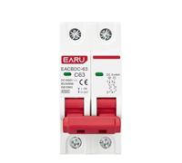 YANHAO Disjoncteur 10a,Contacteur 220v Mini disjoncteur Solaire 2P DC 1000 V, Protection Contre Les surcharges, 6 A, 10 A, 16 A, 20 A, 25 A, 32 A, 40 A, 50 A, 63 A, 1000 V CC, photovoltaïque(63A)