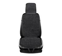 YANHAO Housse SièGe Perles Bois Naturel, Coussin De Siège Auto Classique Et Élégant en Perles Bois - Naturel, Lisse Respirant for Un Confort Toute L'année(Black 1 Single Seat)