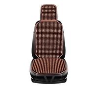 YANHAO Housse SièGe Perles Bois Naturel, Coussin De Siège Auto Classique Et Élégant en Perles Bois - Naturel, Lisse Respirant for Un Confort Toute L'année(Brown 1 Single Seat)