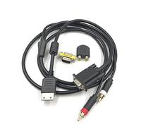 YANHAO [Pièces détachées pour Jeux vidéo] for Sega Dreamcast DC VGA câble Haute définition Adaptateur Son RCA boîtier HD PAL NTSC for Sega Dreamcast DC Console (Color : Full DC VGA Cable)