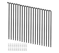 YANHAO Rayons pour VTT,Rayons Remplacement/RéParation 20 pièces Rayons de vélo vélo électrique Roue de Tricycle électrique 12G 2.5mm en Acier 131mm-298mm avec Capuchon en cuivre(12G-200mm)(12G-131mm)