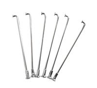 YANHAO Rayons pour VTT,Rayons Remplacement/RéParation Rayons de Moto Tout-Terrain/vélo électrique 8G, diamètre 4.0mm, courbure en J, 45#, Rayons en Acier, Accessoires de vélo(4.0X105mm Silver)