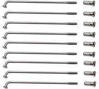 YANHAO Rayons pour VTT,Rayons Remplacement/RéParation Rayons de vélo électrique 12 G, Rayons en Acier argenté 45-305 mm avec écrous de 12 mm, 36 pièces(305mm)
