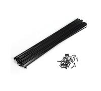YANHAO Rayons VéLo Acier Inoxydable, for Rayon de vélo 2.0 Tête Traction Ronde en Forme J/Droite 100-310 mm for(Steaight 56pcs)