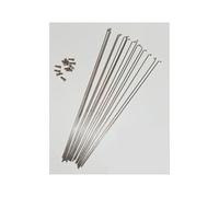 YANHAO Rayons VéLo Acier Inoxydable, for Rayons de vélo en Acier Inoxydable argenté 14G 36 pièces Course Montagne J Bend avec écrous 12 mm 82 mm-298(296mm)