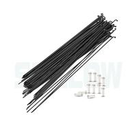 YANHAO Rayons VéLo Acier Inoxydable, Lot de 18 Rayons en Acier Inoxydable for vélo Montagne/Route 14G, Couleur Noire, for(18pcs 263.0MM)