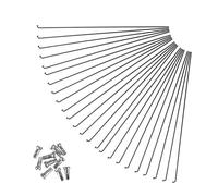 YANHAO Rayons VéLo Acier Inoxydable, Lot de 24 Rayons et écrous en Acier for vélo 261 mm, 270, 287 for VTT, kit d'écrous for Roue, Accessoires Cyclisme(270MM)