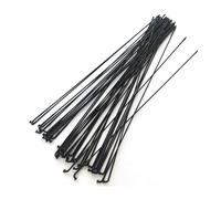 YANHAO Rayons VéLo Acier Inoxydable, Rayons de Course Ronds 14G Noirs à Triple Renfort en Acier Inoxydable courbés J, Rayons Droits 2,0 1,5(72pcs J Bend)