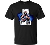 YANHOME Men's CT Fletcher Iron Addict Vol II Short Sleeve T Shirt Black XXL