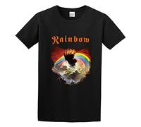 YANHOME Men's T-Shirts Rainbow Rising Black 3XL
