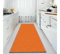 YANHONG Collection Tapis Carpet Tapis 60 x 160 cm Long Antidérapant et Résistant à l'huile Intérieur Moderne Tapis de Sol avec Fond antidérapant pour Couloir Cuisine, Orange