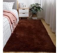 YANHONG Tapis de Salon 180 x 400 cm Antidérapant Lavable Moderne à Poils Tapis Chambre Enfant Salon Antidérapant Décoration pour Décoration D'Intérieur de Fête, Marron