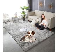 YANHONG Tapis de Salon Moderne 140 x 250 cm Antidérapant Lavable Moderne à Poils Tapis Moelleux à Poils Antidérapant, Décoration Intérieure pour Balcon Cuisine Salle à Manger, Gris Clair