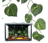 Yanhonin Decor Terrarium, Vigne Feuilles Artificiel Plante Décoration pour Reptiles Amphibiens