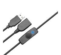 YANHUNING Câble D'Extension USB 2.0 de Synchronisation de DonnéEs Câble D'Extension USB avec Interrupteur Marche/ArrêT Indicateur LED pour PC Portable Ventilateur USB Lampe LED