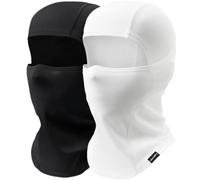 YANIKY Cagoule Respirante Masque UV Balaclava pour Homme et Femme pour Moto, Vélo, Cyclisme, Sports de Plein Air, Noir/blanc, taille unique