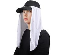 YANIKY Chapeau de soleil UV réglable, protection de la nuque, 2 en 1, protection solaire, respirant, protection UV, rabat comme accessoire pour casquette de baseball, idéal pour les activités de plein