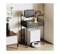 YANIR-137 Armoire de rangement pour balayeuse - Étagère mobile sur pied pour salon - Meuble de rangement pour canapé, buffet, salon (noir, 40 x 60 x 75 cm)