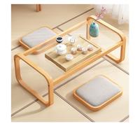 YANIR-137 Petite table basse en bois massif pour chambre à coucher, salon, table courte pour salon, baie vitrée (bois d'origine)