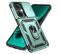 YANJIEER ESONG Coque Para Samsung Galaxy S25,TPU+PC Rigide Armure Housse avec Lentille Coulissante Couverture/Rotation à 360 Anneau de Support,Vert