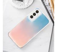 YANJIEER ESONG Coque pour Samsung Galaxy A15, Mignon Housse, Antichoc Rigide Étui avec Effet Fluorescente Holographique Irisée Mate Arrière Givrée pour Femmeet, Homme
