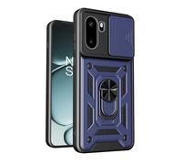 YANJIEER ESONG Coque Rigide pour OnePlus 15R 5G,Militaire Armure Dur Houss,Etui Renforcée Antichoc avec Protection Caméra,Rotation à 360 Anneau de Support Bleu