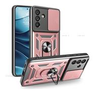 YANJIEER ESONG Coque Rigide pour Vivo S20 Pro 5G/T4 Ultra 5G,Militaire Armure Dur Houss,Etui Renforcée Antichoc avec Protection Caméra,Rotation à 360 Anneau de Support Or Rose