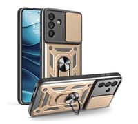 YANJIEER ESONG Coque Rigide pour Vivo Y300 Pro 5G/Y300 Pro+ 5G/T4 5G,Militaire Armure Dur Houss,Etui Renforcée Antichoc avec Protection Caméra,Rotation à 360 Anneau de Support Or