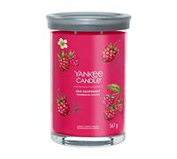 YANKEE CANDLE 1724404E YANKEE CANDLE Signature bougie parfumée Framboise Rouge ; Grande Tumbler longue durée Mélange de cires soja Cadeau parfait pour femme