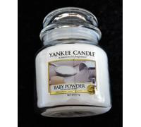 Yankee Candle Bougie Jarre Parfumée, Petite Taille, Talc Bébé, jusqu'à 30 Heures de Combustion