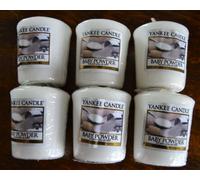 Yankee Candle BABY POWDER, VOTIVS, 6 pièces Rare
