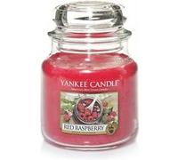 Yankee Candle - Bougie jarre en verre senteur framboise rouge Petit modèle rouge G