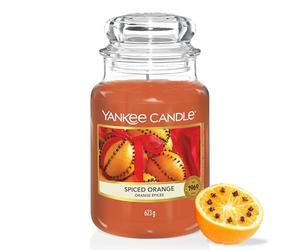 Yankee Candle bougie jarre parfumée | grande taille | Orange épicée | jusqu’à 150 heures de combustion