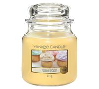 Yankee Candle bougie jarre parfumée | moyenne taille | Gâteau à la vanille | jusqu’à 75 heures de combustion